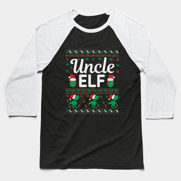 Christmas Uncle Elf Gifts | Ugly Christmas Gifts Baseball T-Shirt by Veronica Blend